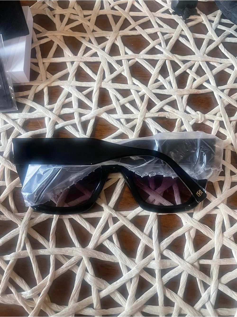 Badgley Mischka Felicite Sunglasses with Crystal Accents and Black Gradient Lens